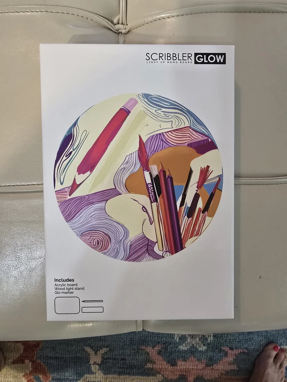 Scribbler Glow Light-Up Memo Board — Multicolor Design